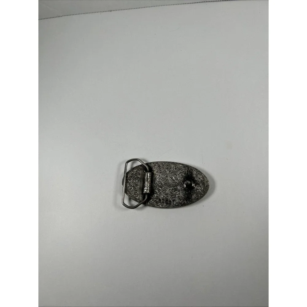 Vintage‎ FORD Green Enameled Silver Tone Belt Buckle EB82001